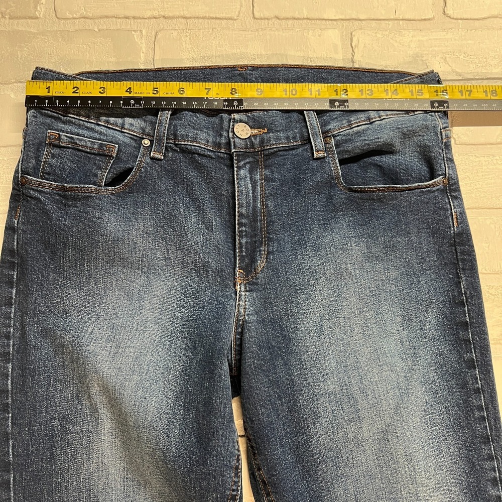 Mott & Bow Boyfriend Jeans Womens 30 Blue Dark Wash Denim Mid Rise Stretch 30x29 - Picture 8 of 14